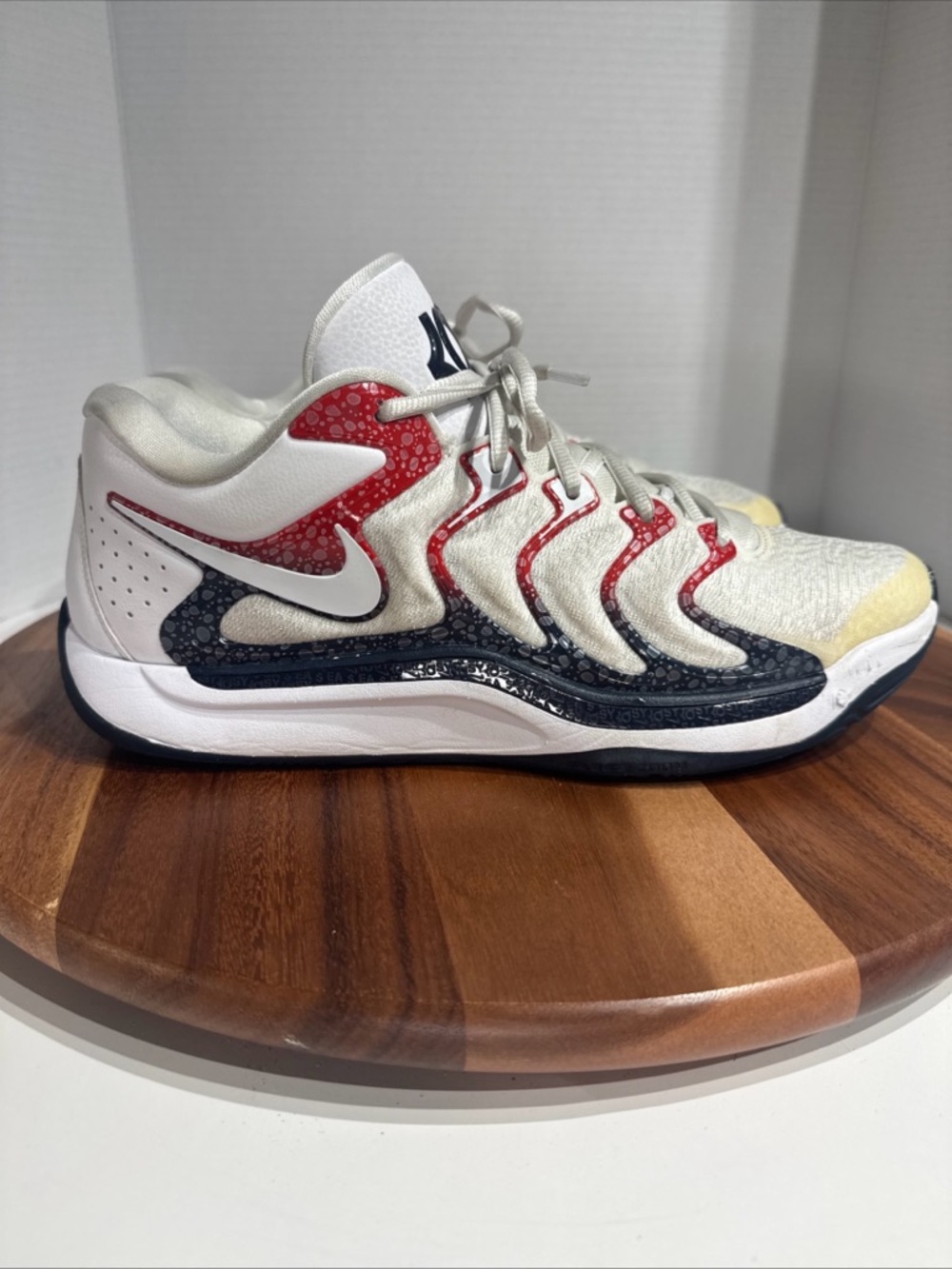 Mens Size 12 Nike KD 17 USA White Red Blue Basketball Shoes FJ9487 101